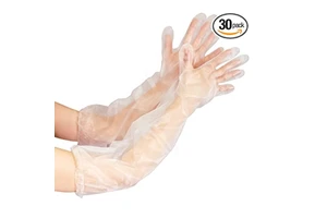 Welding Gloves Long Plastic Inspection Disposable Work Transparent Disposable Protective Gloves