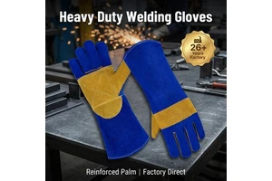 Premium Quality Cowhide Leather TIG Welding Gloves Cotton Liner Molten Metal Splash Protection Full Thumb Customized Weld Gloves