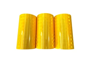 Adhesive Yellow PET Reflective Film & Tape for Traffic Warning and Night Safety Anti-Collision