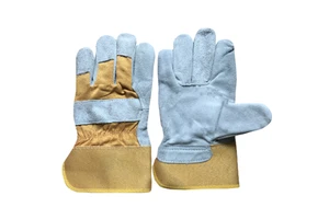 Industrial Heavy-Duty Thick Yellow Cow Leather Silicone-free Welding Gloves Garden Work Cut-Resistant Safety Gloves