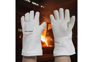 CASTONG Meta-aramid Polyester Felt Resisting 300 Degree Centigrade High Temperature Heat Resistant Safety Gloves for Welding