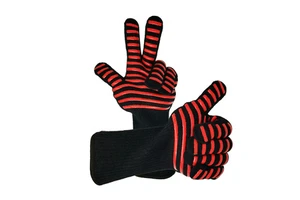 Hot Sale Professional Fire Proof Silicone Insulated Barbecue Oven Mitts Gloves