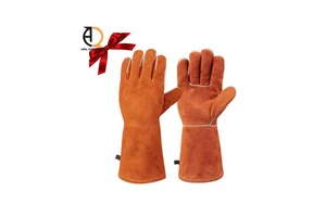 Heat Resistant Leather Welding Gloves for Safe Work Tasks