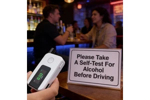 Professional LCD Digital Display K1 Breathalyzer Car Alcohol Tester Fuel Cell Sensor 0.05% Accuracy Lithium Removable Mouthpiece