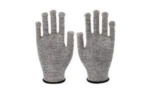 In-stock Short Yellow Cowhide Welding Gloves Full-palm Wear-resistant Heat-insulating Safety Work Gloves Needle Detection Beach