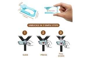 Car Seat Key, 4 Colors Seat Belt Buckle Release Tool for Easy Unbuckling, Car Seat Buckle Opener Helper for Kids