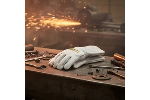 Premium TIG Welding Gloves Cotton Lined Soft Dexterity Custom Logo Cowhide Goatskin Anti-Heat Anti-Spark Keystone Thumb Welding