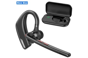 New Bee M51 Wireless Charging Business Headset Single Ear Earpiece Hand Free Mobile Phone Earphones For Truck Driver