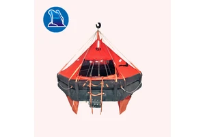 SOLAS CCS CE Certified Rubber Waterproof 12-25 Person DAVIT-Launched Inflatable Life Rafts for Marine Lifesaving