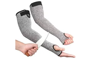 Long HPPE Glass Fiber Arm Protective A3 Cut Resistant Sleeve Anti Abrasion Cut C Safety Work Prevention Elbow Protector
