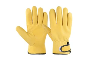 Sheepskin Leather Welding Work Gloves Wear-Resistant Heat-Resistant Anti-Scald Welder GlovesWelding Mechanical Protective Gloves