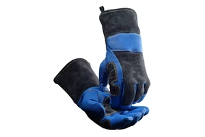 14 Inches Palm Reinforced Fleece Lining Goat Skin Leather Tig Welding Gloves Hot Sale Top Quality Safety Work Gloves For Welder