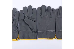 Welding Gloves Welder Cowhide Thickened with Inner Leather Soft Heat Insulation and Wear Resistance