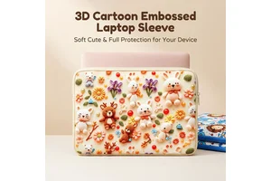 Custom High Quality Neoprene Notebook Case 3D Embossed Protective Sleeve With Zipper For 13 14 15 Inch Shockproof Computer Bag