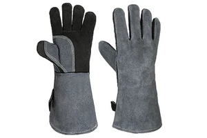Leather Welding Gloves for Electric Welding, Heat-resistant Labor Protection, Anti-scald Resistant to High Temperatures.
