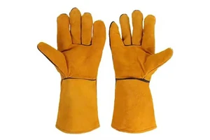 Flexible Custom Welding Gloves Goatskin/Cowhide Split Leather For Precision Welding Heat-Resistant Safety Working Gloves