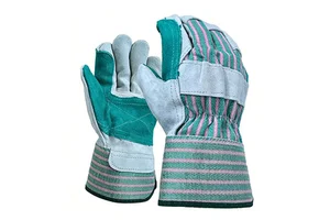 Cowhide Welding Gloves Reinforced Palm Heat Resistant Anti Spark Gloves for Welding Auto Repair BBQ Farm Industrial Working Use