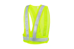 Adjustable LED Reflective Vest Customizable Logo & Color Waterproof Safety Workwear Polyester EN 20471 Certified Type 1 Fully