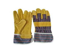 Wholesale Cowhide Cow Split Leather Electric Tig Welder Safety Rigger Working Cut Heat Resistant Welding Gloves