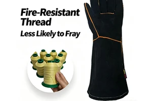 Competitive Price Full-Length Leather Welding Gloves Fire Proof Customizable for Welders Daily Workwear