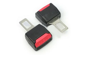 Universal Car Seat Belt Clip Extender Safety Belts Plug Thick Insert Socket Black / Beige