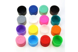 Cheap Wholesale Solid Color Protective Boot Anti-slip Bottom Sleeve Cover Silicone Bottle Sleeve for Cup Accessories