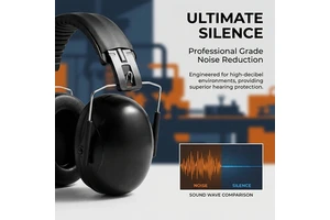 Professional Safety Earmuffs Noise Reduction NRR 27dB Adjustable Hearing Protection For Construction Shooting & Workshop