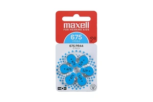 Maxell PR44 (675) 6BS Zinc Air Digital Hearing Aid Battery 16 Channels Eco-Friendly Noise Reduction Mild Moderate Hearing Loss