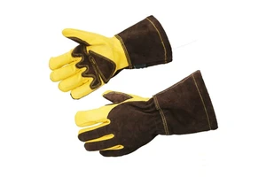 Heavy Duty Welding Gloves 14 Inches Heat-resistant Cow Split Leather Cotton Lined Molten Metal Splash Protection Safety Gloves