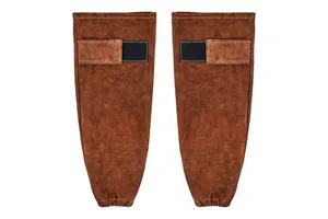 Heavy Duty Cowhide Leather Welding Sleeves Flame-Resistant Work Arm Protection Heat-Resistant Safety Sleeves for Protective Gear
