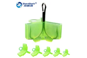 In Stock Fishing Hook Protective Cover Clear Plastic Treble Hook Covers Fishing Tackle Sleeves
