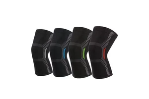 Elastic Breathable Neoprene Knitted Sports Gym Knee Pads Anti-Slip Compression Thick Knee Sleeves Protective Support