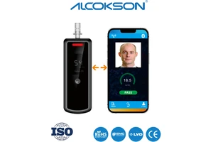 Connected Alcohol Tester with Application APP Test Results Exported As a Report Breathalyzer