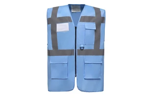 Safety Reflective Waterproof Class 1 ANSI Compliant Work Vest with Pockets Colorful Design Customized Logo Option Mesh