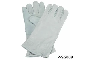 Custom Made Industrial Cow Split Leather Protective Welding Gloves Customized Color/Size Free Sample Customized Logo OEM SET