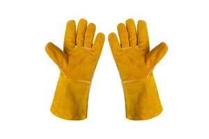 12 Inch Yellow Cow Leather Welding Gloves Leather Safety Gloves Working Gloves For Welding