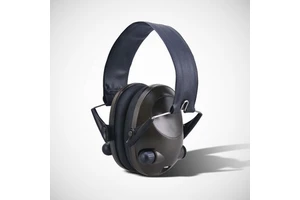 Electronic Earmuffs Shooting Hunting Active Noise Reduction Headset Adjustable Comfort Headband Green/Black ABS Material