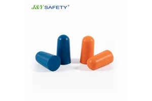 Noise Resistance Ear Protectors Safety Earplugs Blue PU Foam Ear Plugs With CE ANSI AS NZS Approved