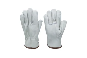 Leather Working Gloves Protective and Waterproof for Driving and Welding Factory Fleece Lined Gloves