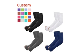 Custom Kid Ice Silk Gym Running Compression Basketball Football Sport Elbow Protective Uv Sun Protection Cycling Cool Arm Sleeve