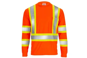 Hot Sale Hi Vis Men Work Shirt Construction Mining Uniform Long Sleeve Workwear Custom Logo Reflective Safety Clothes