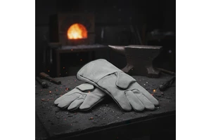 Leather Welding Gloves Long Forearm Protection Heat Resistant Anti-Slip Breathable Durable Customizable for MIG/TIG/Stick