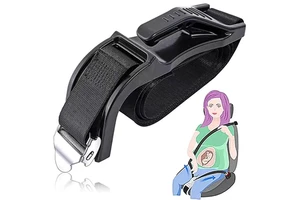 Adjustable Anti-Cramp Belly Support Pregnant Mothers Comfortable Driving Accessory Car Safety Belts Nylon Material Black Color