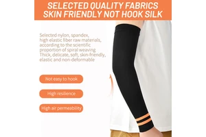 Custom Happy Men's Full Sleeve Nylon Arm Sleeves Graduated Compression UV Protective Quick Dry Cycling Summer Sports Made China