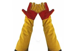 Long Split Leather Welding Glove Cuff Welder Protective Soldering Gloves High Quality Professional Welding Gloves on Cheap Price