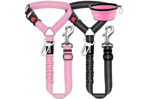 Automatic Retractable Nylon Dog Walking Rope Ring Buckle Cross-Border Pet Supplies Fashion Style Solid Pattern Car Seat Belt