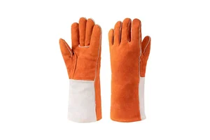 Long Cuff Welder Working Gloves Thick Leather Heat Resistance Fire Resistant Argon Arc Welding Gloves