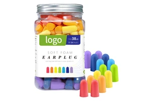 84 Pairs Noise Cancelling 38dB Earplugs Soft Foam Sleeping Ear Plugs With Jar