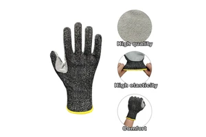 Custom Logo Heavy Duty Welder Fire Resistant Cow Split Leather Protective Hand Welding Safety Work Gloves