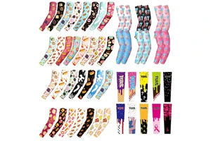 FQ Custom Donut Cooling Kids Athletic Arm Sleeves UV Protection Compression Sun Sleeves For Sports Funky Sublimation Arm Warmers